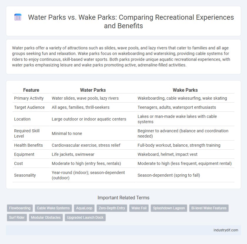 Water Parks vs. Wake Parks: Comparing Recreational Experiences and Benefits