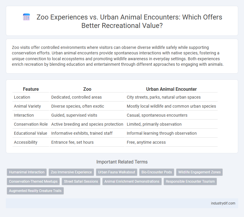 Zoo Experiences vs. Urban Animal Encounters: Which Offers Better Recreational Value?