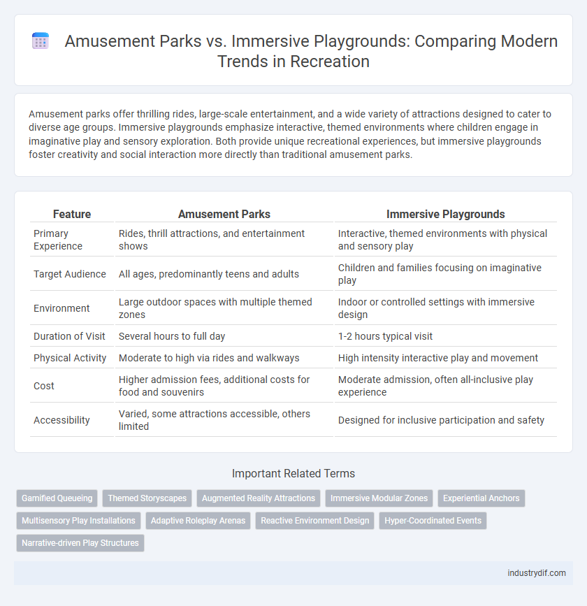 Amusement Parks vs. Immersive Playgrounds: Comparing Modern Trends in Recreation