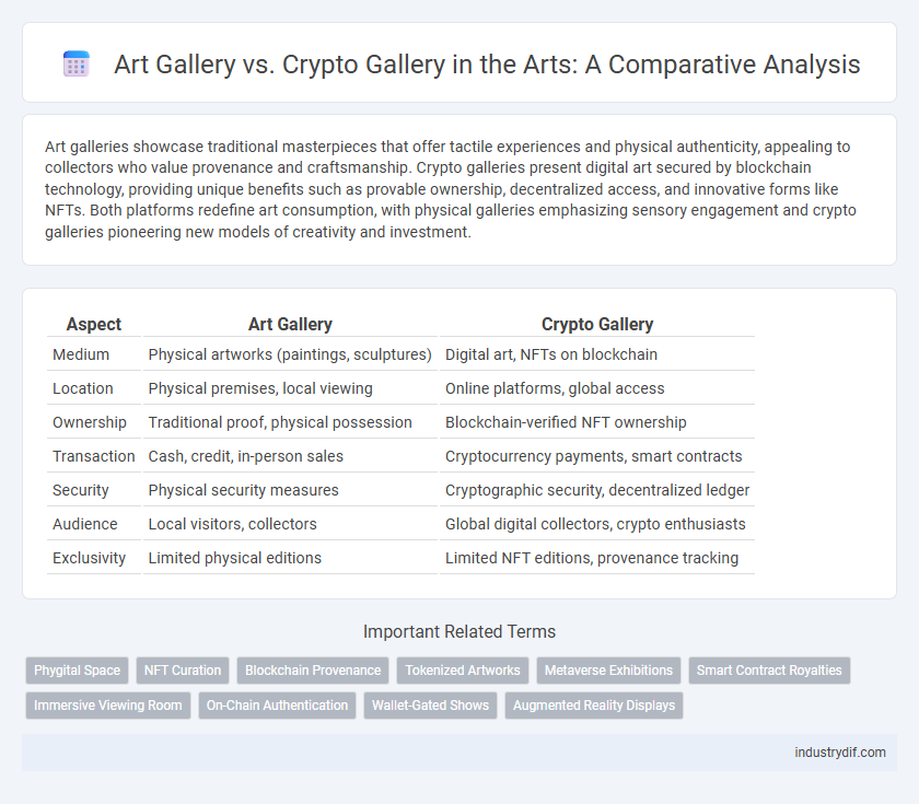 Art Gallery vs. Crypto Gallery in the Arts: A Comparative Analysis
