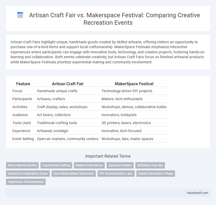 Artisan Craft Fair vs. Makerspace Festival: Comparing Creative Recreation Events