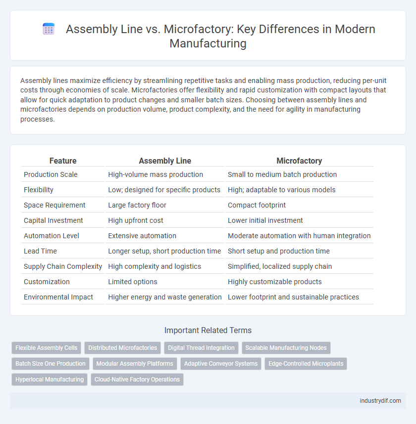 Assembly Line vs. Microfactory: Key Differences in Modern Manufacturing