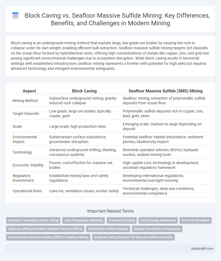 Block Caving vs. Seafloor Massive Sulfide Mining: Key Differences, Benefits, and Challenges in Modern Mining