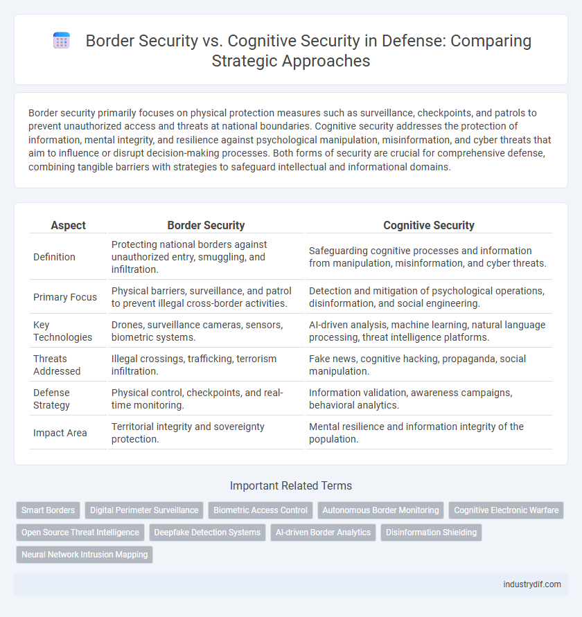 Border Security vs. Cognitive Security in Defense: Comparing Strategic Approaches