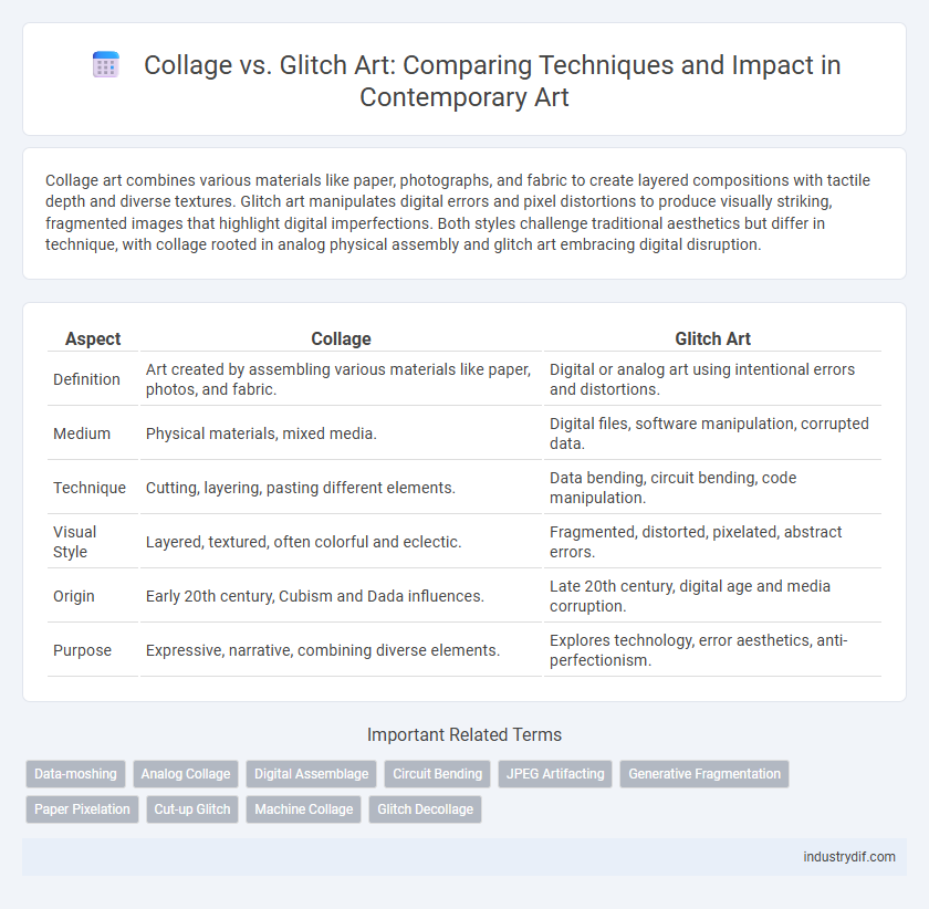 Collage vs. Glitch Art: Comparing Techniques and Impact in Contemporary Art