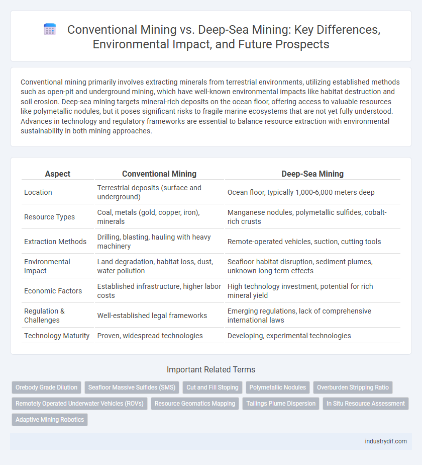 Conventional Mining vs. Deep-Sea Mining: Key Differences, Environmental Impact, and Future Prospects