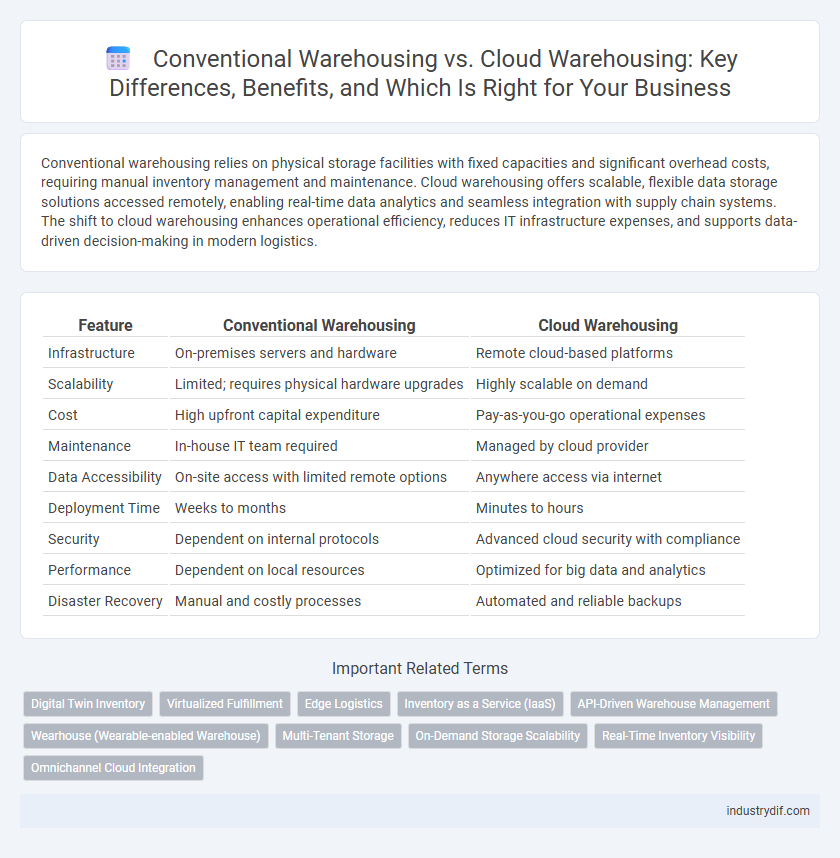Conventional Warehousing vs. Cloud Warehousing: Key Differences, Benefits, and Which Is Right for Your Business