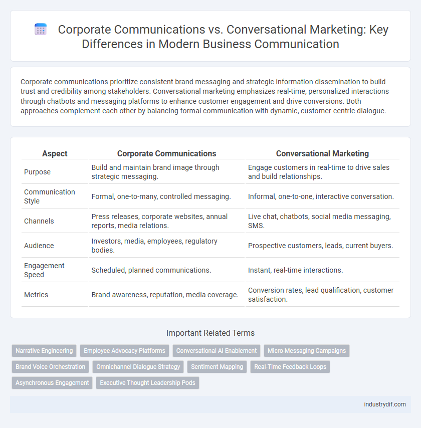 Corporate Communications vs. Conversational Marketing: Key Differences in Modern Business Communication