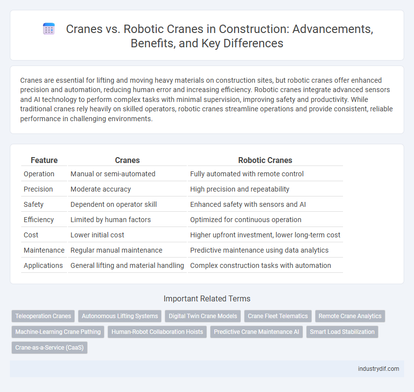 Cranes vs. Robotic Cranes in Construction: Advancements, Benefits, and Key Differences