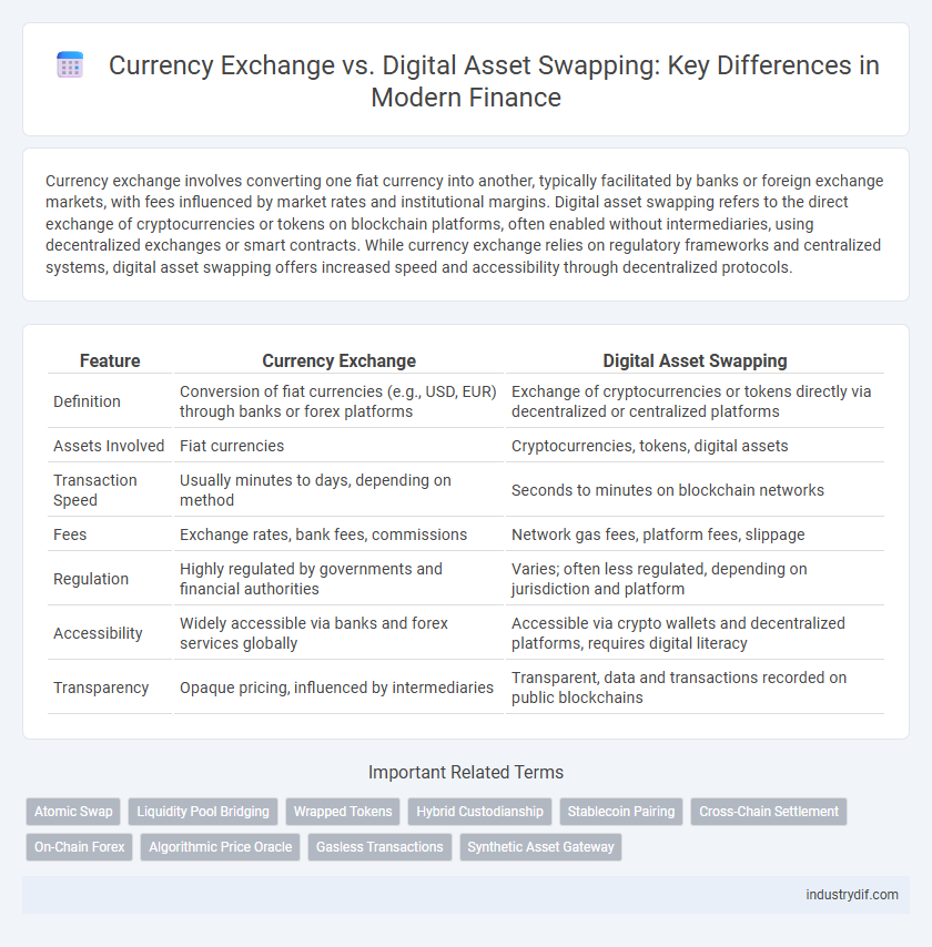 Currency Exchange vs. Digital Asset Swapping: Key Differences in Modern Finance