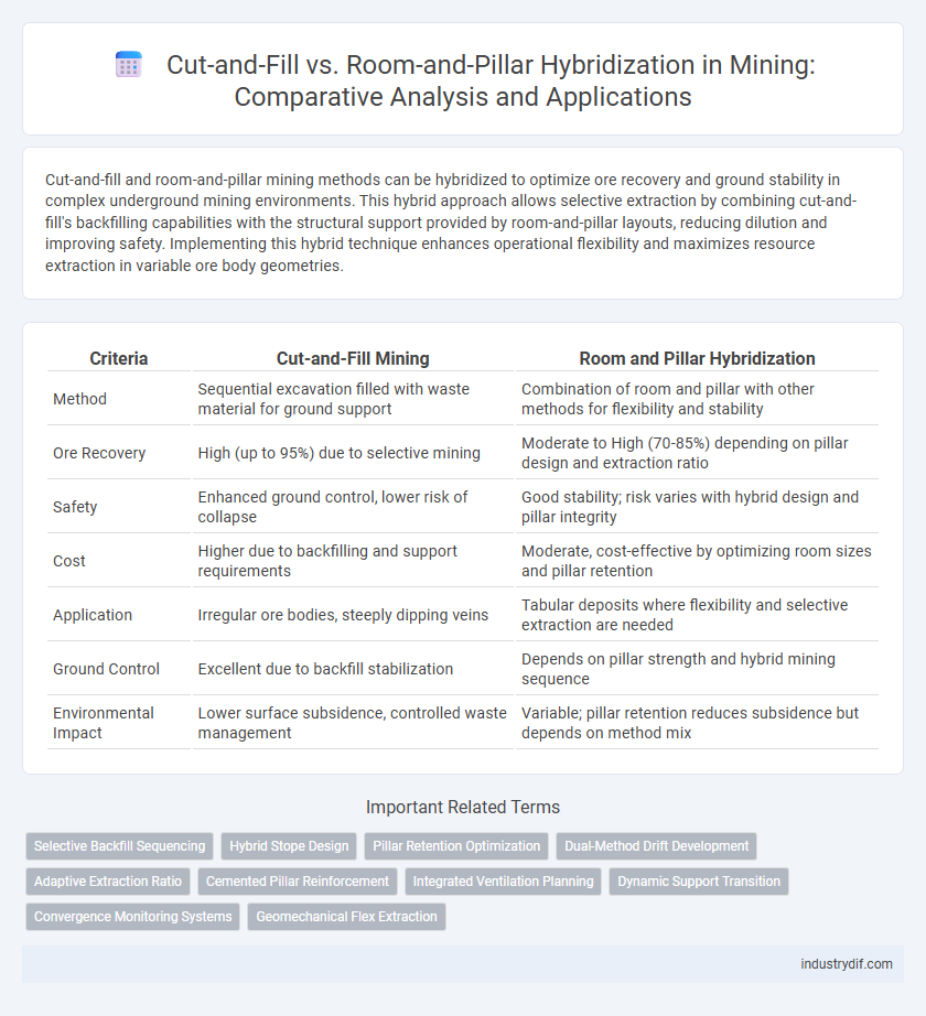 Cut-and-Fill vs. Room-and-Pillar Hybridization in Mining: Comparative Analysis and Applications