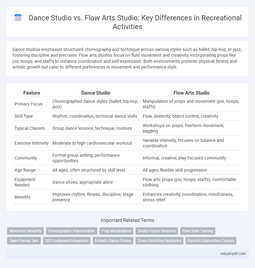 Dance Studio vs. Flow Arts Studio: Key Differences in Recreational Activities