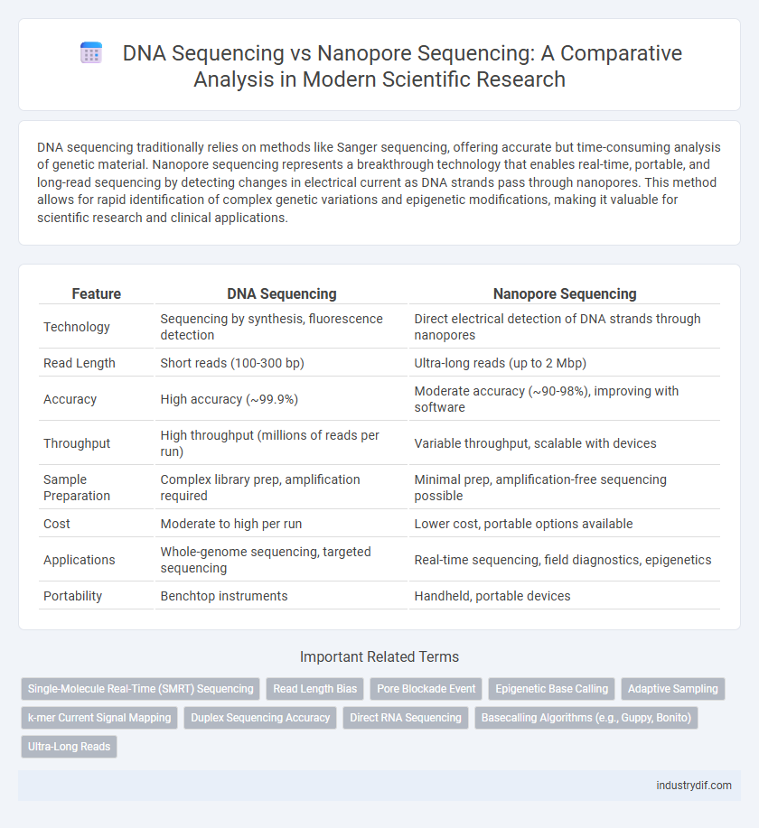 DNA Sequencing vs Nanopore Sequencing: A Comparative Analysis in Modern Scientific Research
