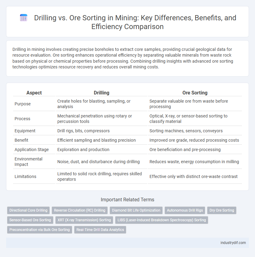 Drilling vs. Ore Sorting in Mining: Key Differences, Benefits, and Efficiency Comparison