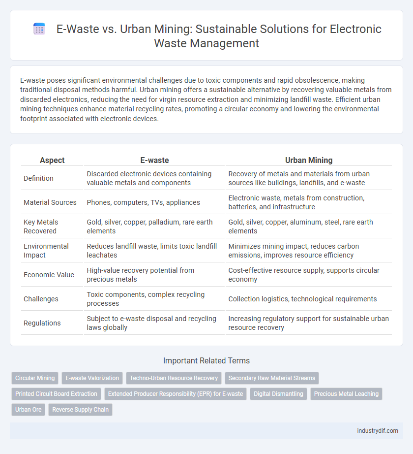 E-Waste vs. Urban Mining: Sustainable Solutions for Electronic Waste Management