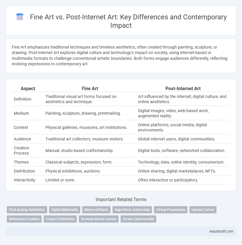 Fine Art vs. Post-Internet Art: Key Differences and Contemporary Impact