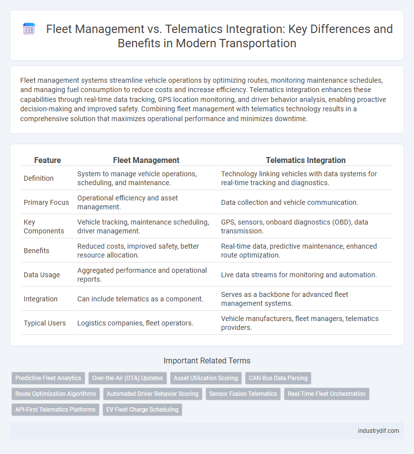 Fleet Management vs. Telematics Integration: Key Differences and Benefits in Modern Transportation