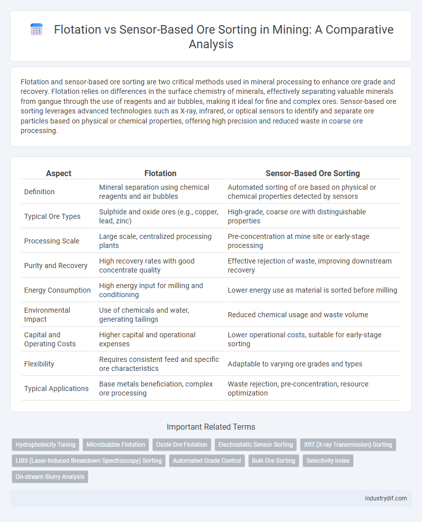 Flotation vs Sensor-Based Ore Sorting in Mining: A Comparative Analysis
