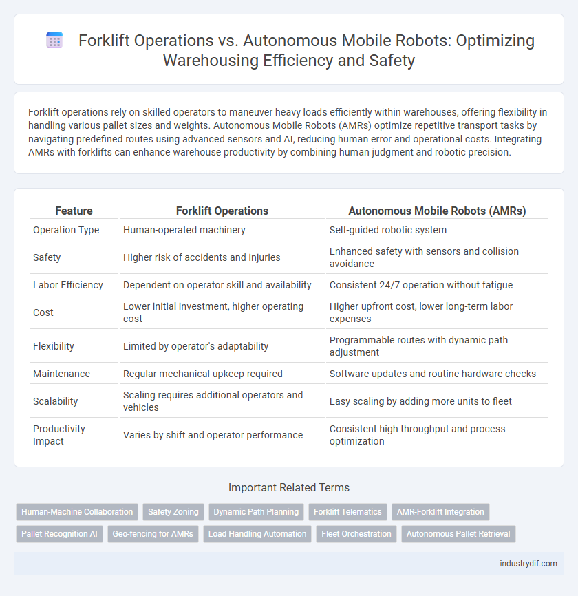Forklift Operations vs. Autonomous Mobile Robots: Optimizing Warehousing Efficiency and Safety