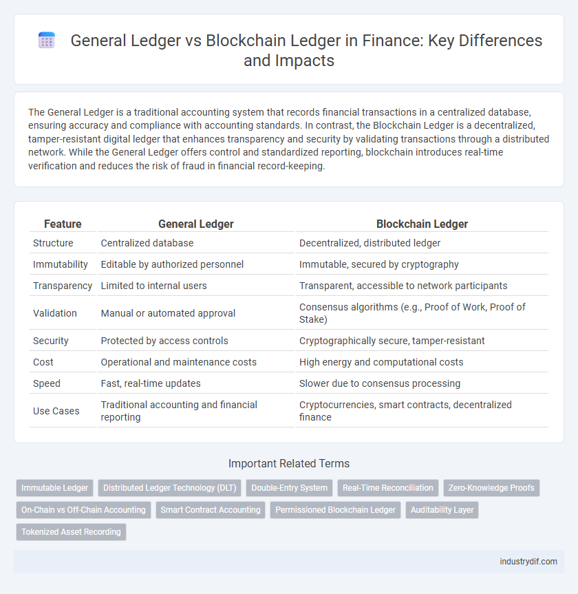 General Ledger vs Blockchain Ledger in Finance: Key Differences and Impacts