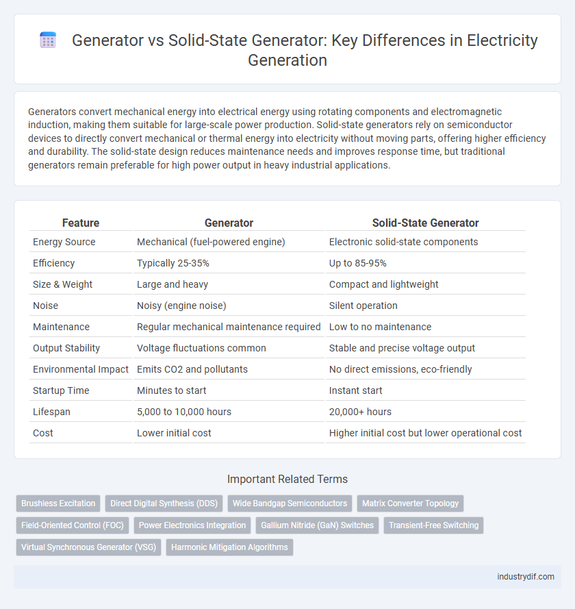 Generator vs Solid-State Generator: Key Differences in Electricity Generation