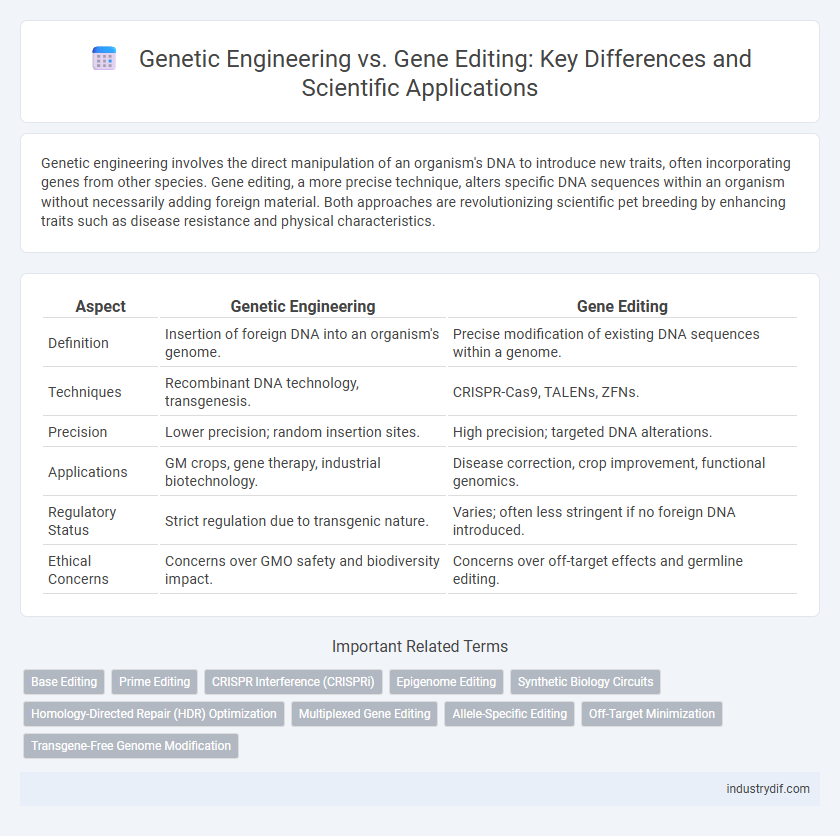 Genetic Engineering vs. Gene Editing: Key Differences and Scientific Applications