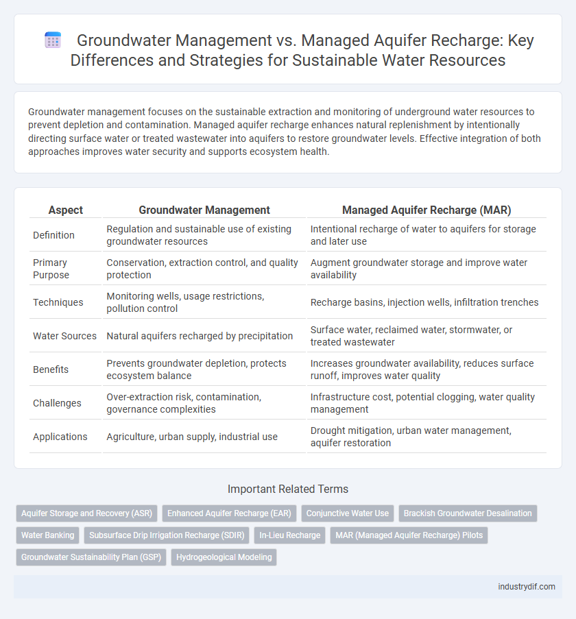 Groundwater Management vs. Managed Aquifer Recharge: Key Differences and Strategies for Sustainable Water Resources