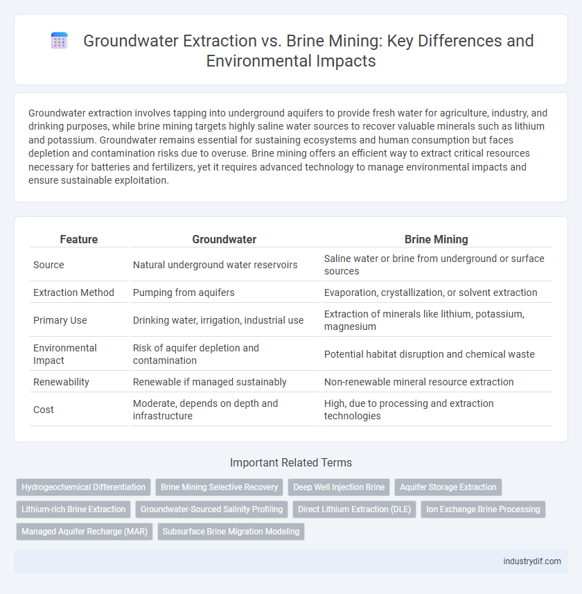Groundwater Extraction vs. Brine Mining: Key Differences and Environmental Impacts