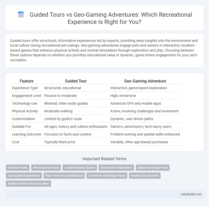 Guided Tours vs Geo-Gaming Adventures: Which Recreational Experience Is Right for You?
