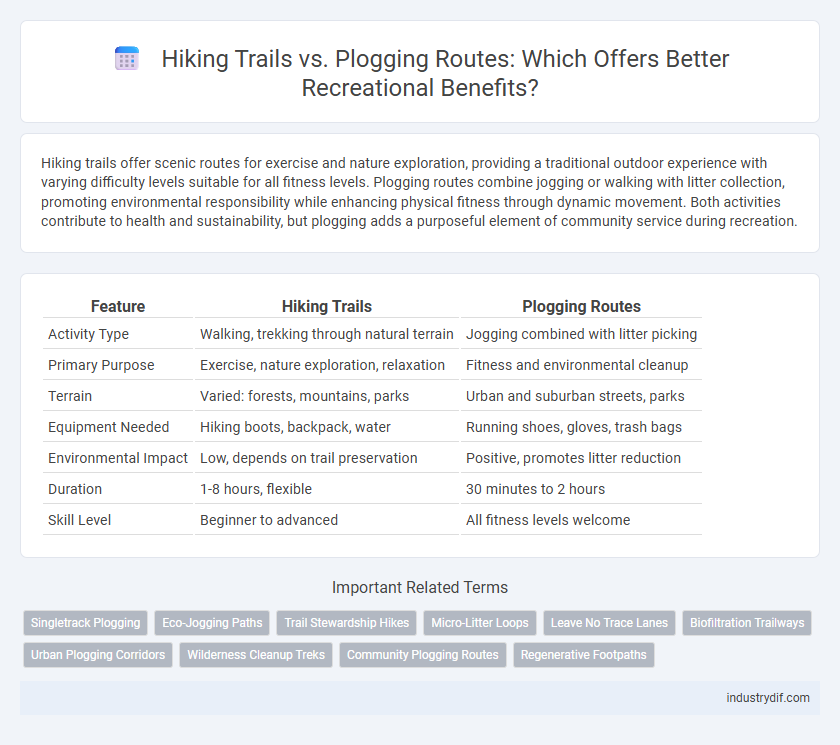 Hiking Trails vs. Plogging Routes: Which Offers Better Recreational Benefits?