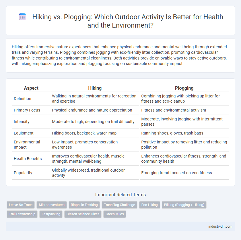Hiking vs. Plogging: Which Outdoor Activity Is Better for Health and the Environment?