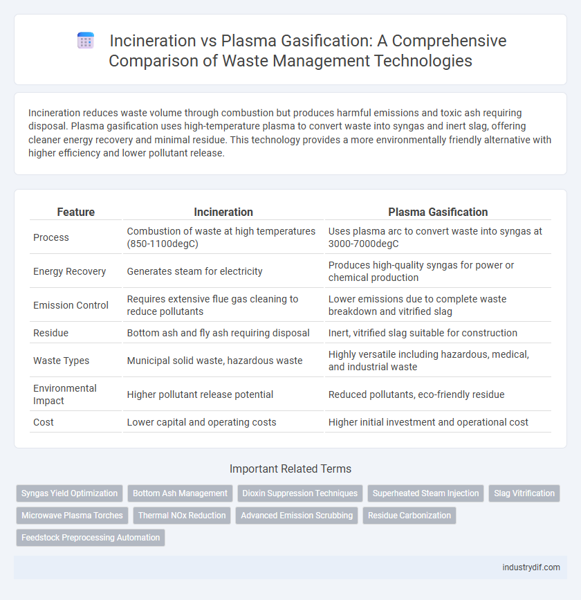 Incineration vs Plasma Gasification: A Comprehensive Comparison of Waste Management Technologies