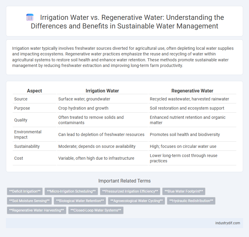 Irrigation Water vs. Regenerative Water: Understanding the Differences and Benefits in Sustainable Water Management