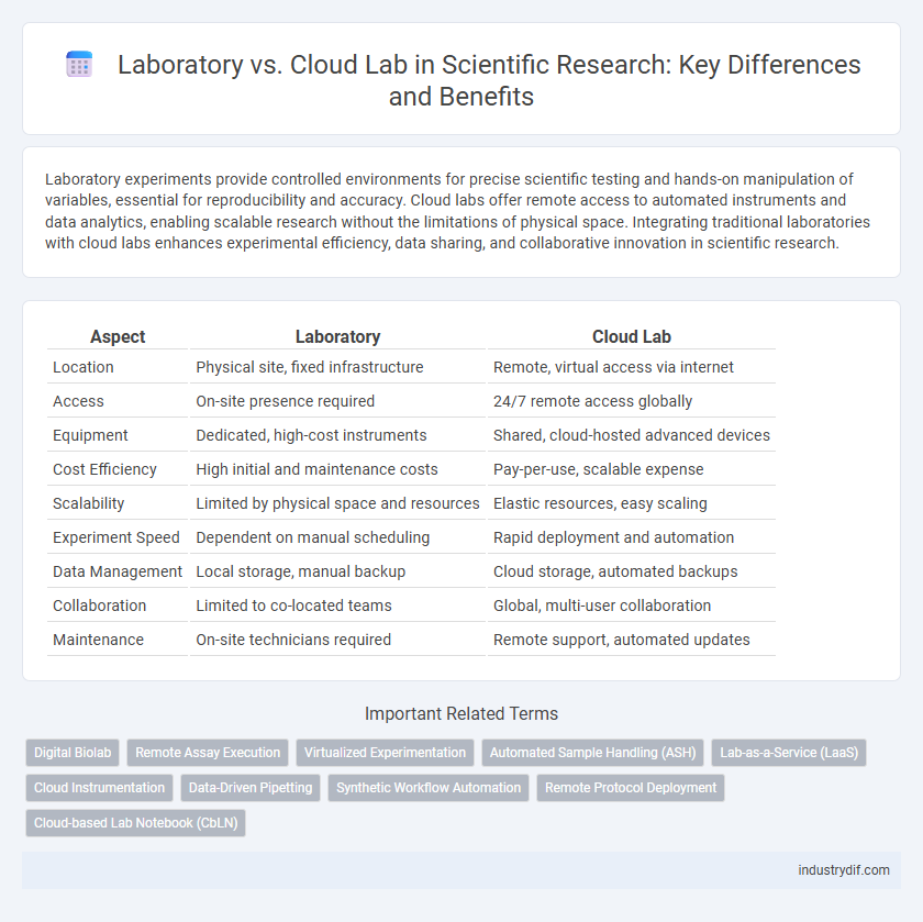 Laboratory vs. Cloud Lab in Scientific Research: Key Differences and Benefits