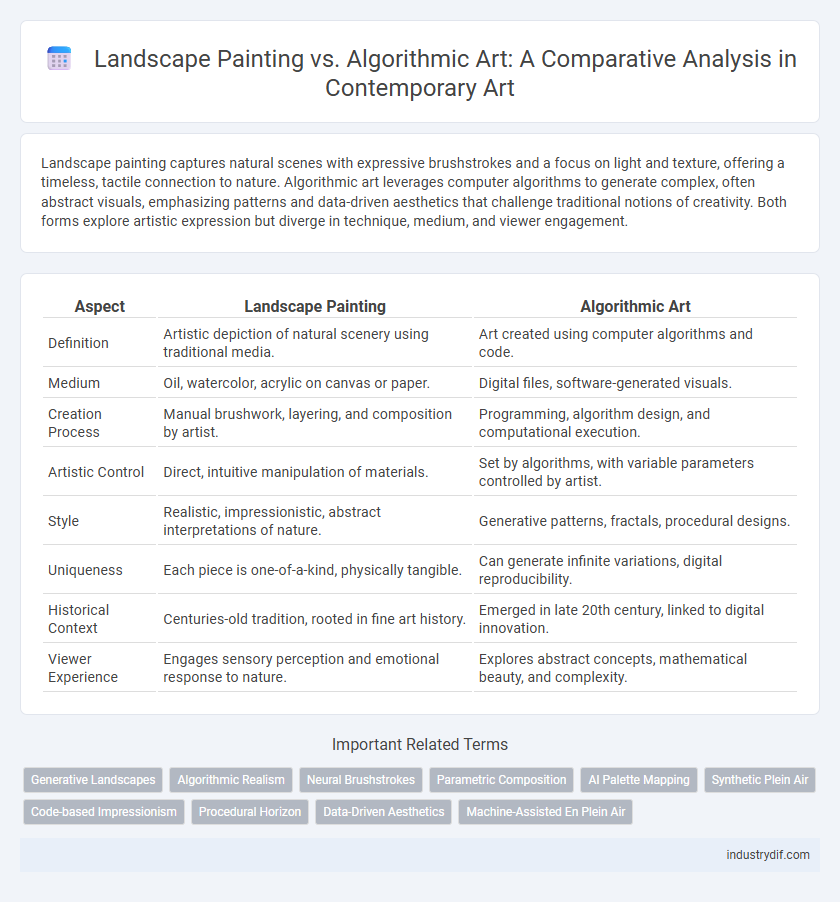 Landscape Painting vs. Algorithmic Art: A Comparative Analysis in Contemporary Art