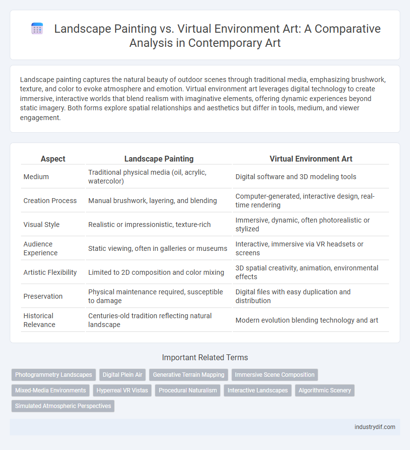 Landscape Painting vs. Virtual Environment Art: A Comparative Analysis in Contemporary Art