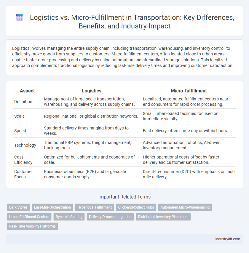 Logistics vs. Micro-Fulfillment in Transportation: Key Differences, Benefits, and Industry Impact