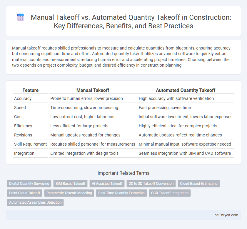 Manual Takeoff vs. Automated Quantity Takeoff in Construction: Key Differences, Benefits, and Best Practices