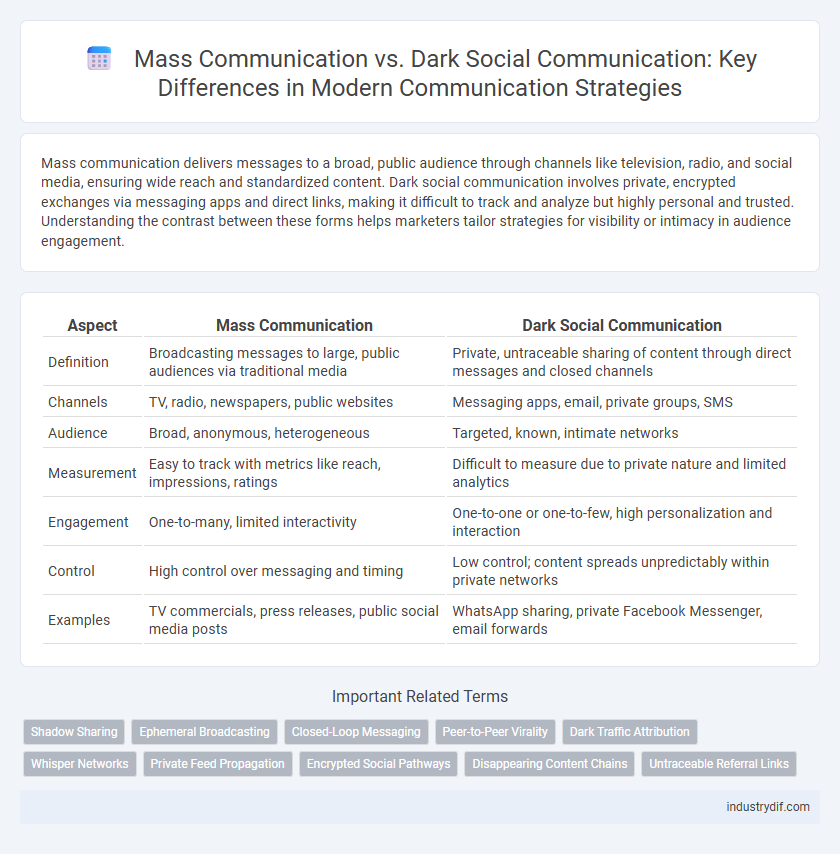 Mass Communication vs. Dark Social Communication: Key Differences in Modern Communication Strategies