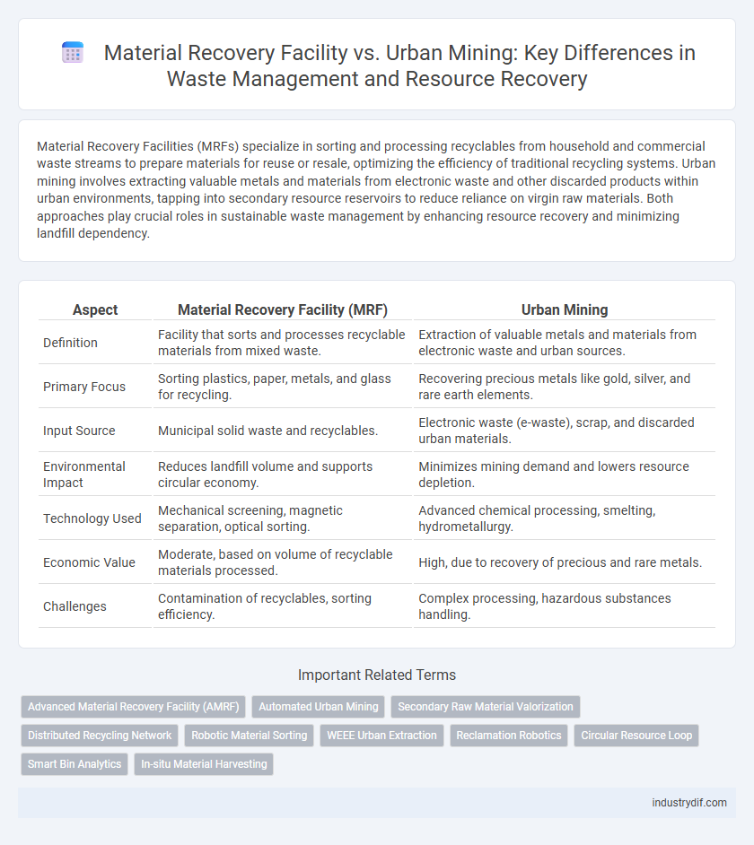 Material Recovery Facility vs. Urban Mining: Key Differences in Waste Management and Resource Recovery
