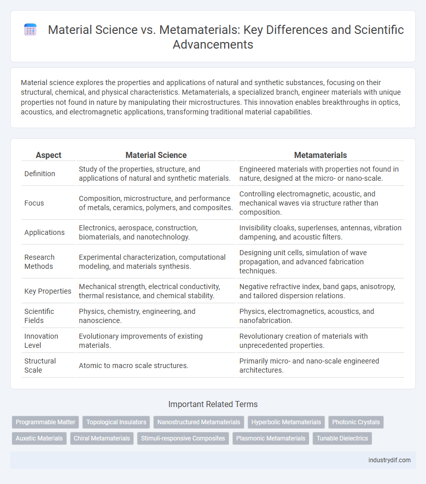 Material Science vs. Metamaterials: Key Differences and Scientific Advancements