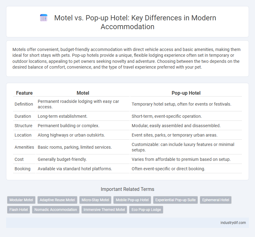 Motel vs. Pop-up Hotel: Key Differences in Modern Accommodation
