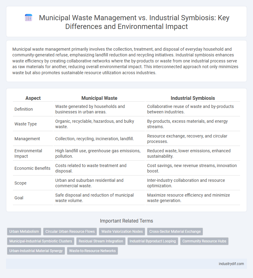 Municipal Waste Management vs. Industrial Symbiosis: Key Differences and Environmental Impact