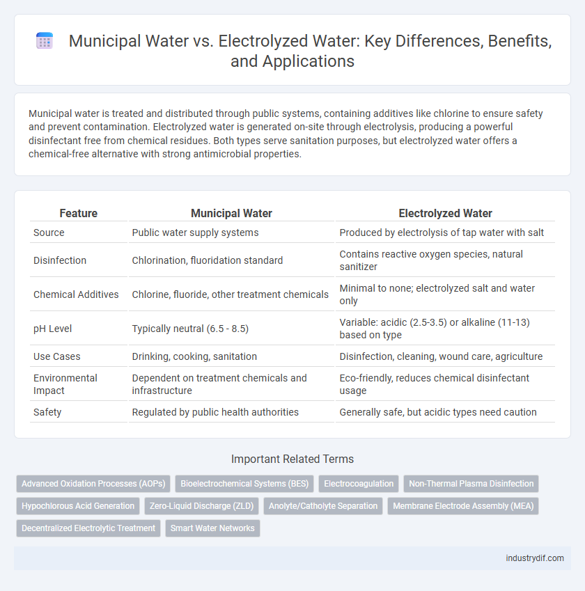 Municipal Water vs. Electrolyzed Water: Key Differences, Benefits, and Applications