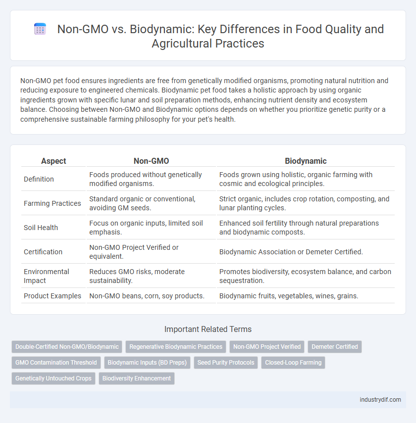 Non-GMO vs. Biodynamic: Key Differences in Food Quality and Agricultural Practices