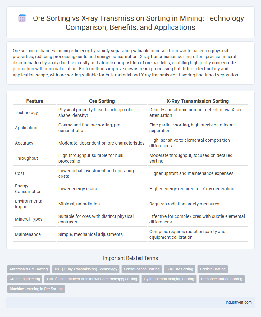 Ore Sorting vs X-ray Transmission Sorting in Mining: Technology Comparison, Benefits, and Applications