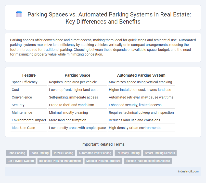 Parking Spaces vs. Automated Parking Systems in Real Estate: Key Differences and Benefits