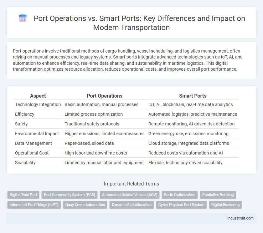Port Operations vs. Smart Ports: Key Differences and Impact on Modern Transportation
