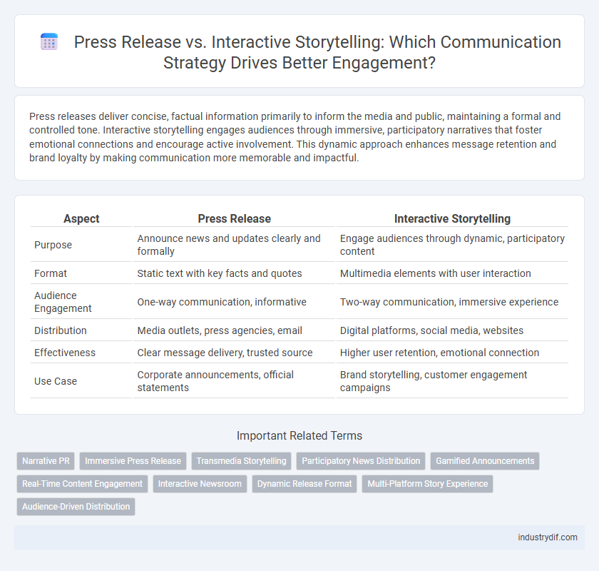 Press Release vs. Interactive Storytelling: Which Communication Strategy Drives Better Engagement?