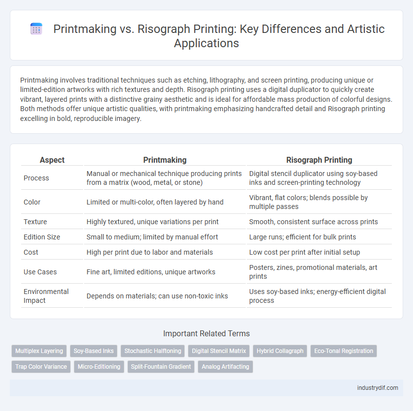 Printmaking vs. Risograph Printing: Key Differences and Artistic Applications
